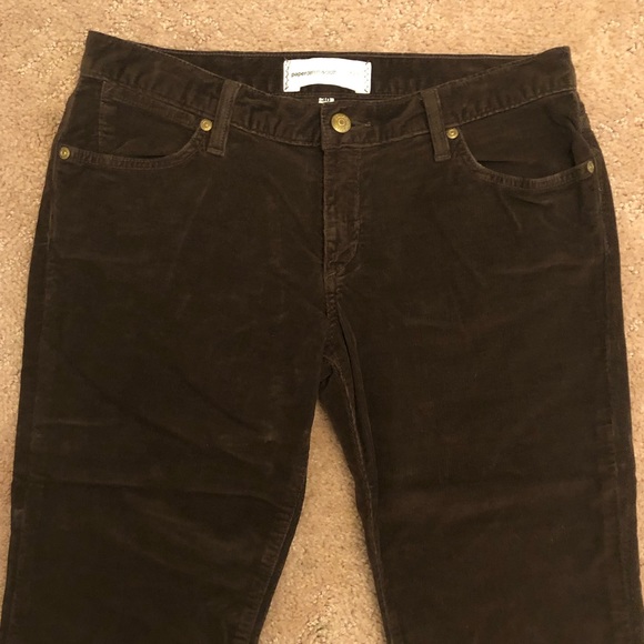 Chocolate Brown Paper Denim & Cloth Corduroys EUC - Picture 3 of 6